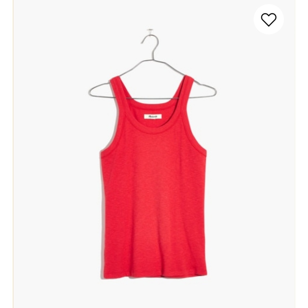 Madewell Audio Tank Ripe Persimmon Red size S New